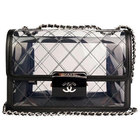 clear chanel inspired bag|Chanel shopping bag price.